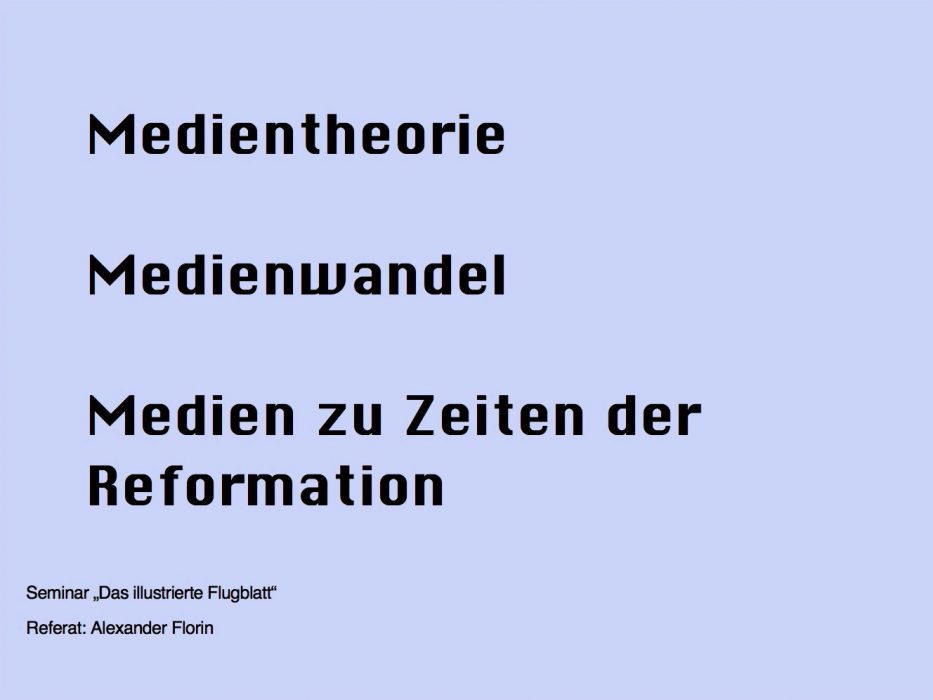 Referat zu Medientheorie