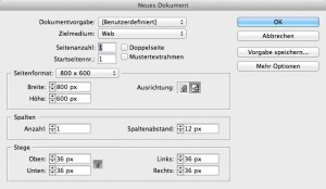 Bei Indesign kann man bei neuen Dokumenten als Zielmedium „Web“ einstellen.