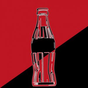 Die Silhouette der Coca-Cola-Flasche ist ein eigenes Markenzeichen.