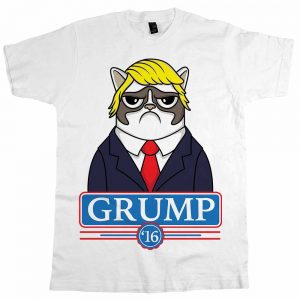 T-Shirt: Grumpy Cat als Trump