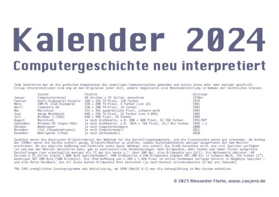 Titelblatt Kalender 2024